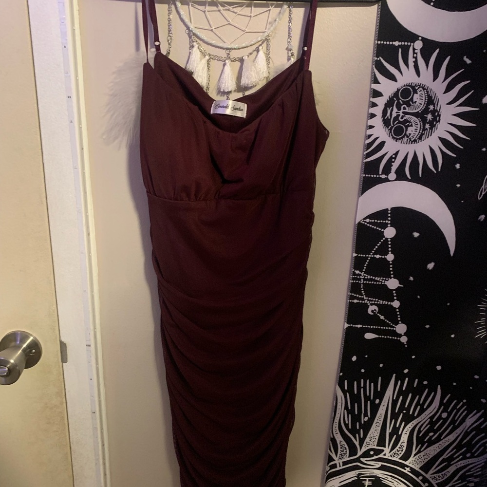 Emerald Sundae, Burgundy Color Dress